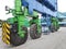 The travel mechanism of A Rubber Tyred Gantry Crane on the yard of Sorong Harbour