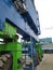 The travel mechanism of A Rubber Tyred Gantry Crane on the yard of Sorong Harbour