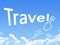 Travel message cloud shape