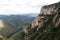 The travel on the Montserrat mountains in Spain