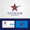 Travel Morocco flag Creative Star Logo and Business card design