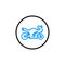 travel motorbike transport icon vector