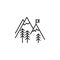 Travel mountain outline icon. Elements of travel illustration icon. Signs and symbols can be used for web, logo, mobile app, UI,