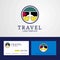 Travel Mozambique Creative Circle flag Logo and Business card de