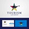 Travel Mozambique flag Creative Star Logo and Business card design