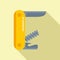 Travel multitool icon flat vector. Army pocket