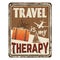 Travel is my therapy vintage rusty metal sign