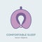Travel neck pillow vector isolated. Comfortable sleep illustration item vector, good sleep