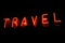 Travel neon sign