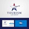 Travel Netherlands flag Creative Star Logo and Business card design