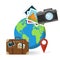 Travel objects. Vacation concept. Vector illustration