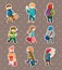 Travel people stickers