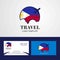 Travel Phillipines Flag Logo and Visiting Card Design