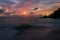 Travel photo of St. Barthâ€™s Island St. Bartâ€™s Island, Caribbean. View of a peaceful sunset and waves on Shell Beach