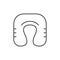 Travel pillow line outline icon