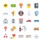 Travel and Place Flat Vector Icons