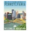 Travel poster or luggage sticker of Pittsburgh Pennsylvania
