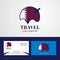 Travel Qatar Flag Logo and Visiting Card Design