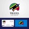 Travel Saint Kitts and Nevis Flag Logo and Visiting Card Design