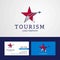 Travel Sark flag Creative Star Logo and Business card design