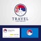 Travel Serbia Creative Circle flag Logo and Business card design