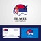 Travel Serbia Flag Logo and Visiting Card Design
