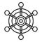 Travel ship wheel icon, outline style