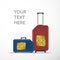 Travel SIM vector illustration. Roaming. Luggage.