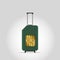 Travel SIM vector illustration. Roaming. Luggage.