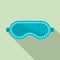 Travel sleeping mask icon, flat style