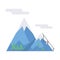 Travel snow mountain illustration icon