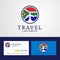 Travel South Africa Creative Circle flag Logo and Business card