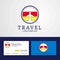 Travel South Ossetia Creative Circle flag Logo and Business card