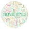 Travel Style word cloud.