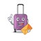 Travel suitcase bring envelope isolated with the cartoon