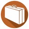 Travel suitcase flat icon vector illustration