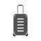 A travel suitcase in grayscale. International customs day. Happy World tourism day. Suitcase day.