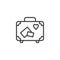 Travel suitcase line icon