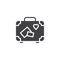 Travel suitcase vector icon