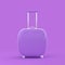 Travel suitcase violet color isolated with clipping path and mock-up