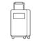 travel suitcase wheels isolated icon