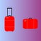 Travel Suitcases Vector, Red illustrations