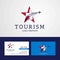 Travel Switzerland flag Creative Star Logo and Business card design