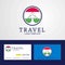 Travel Tajikistan Creative Circle flag Logo and Business card de