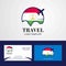 Travel Tajikistan Flag Logo and Visiting Card Design