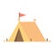Travel tent illustration icon