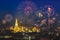 Travel to Bangkok, Thailand. Golden pagoda in Wat Arun temple at