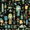 Travel to Egypt. Seamless pattern for your design