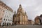 Travel to Germany - an elegant baroque Dresden. square and church. View of the historic part of Dresden