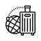 travel to hawaii line icon vector illustration